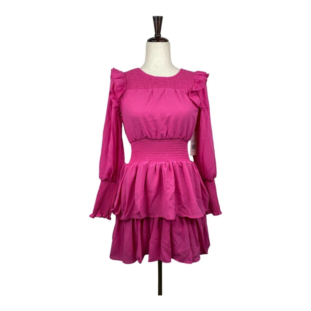 Habitual Girls Smock Waist Long Sleeve Dress Size 14
